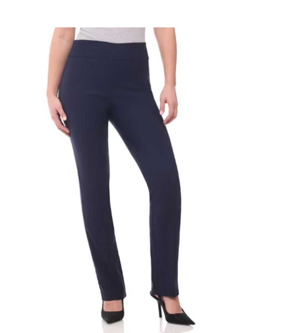 NWT Caslon Dark Navy Back Zip Straight Leg Trouser Size 10